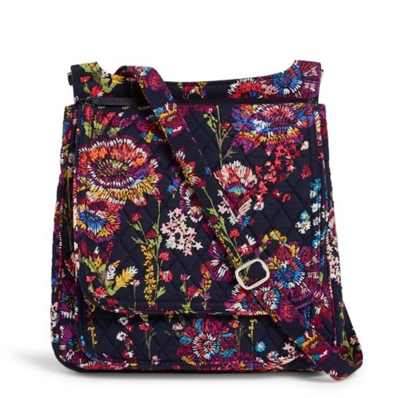 Vera Bradley Handbags - Vera Bradley Mail Bag in Midnight Wildflowers